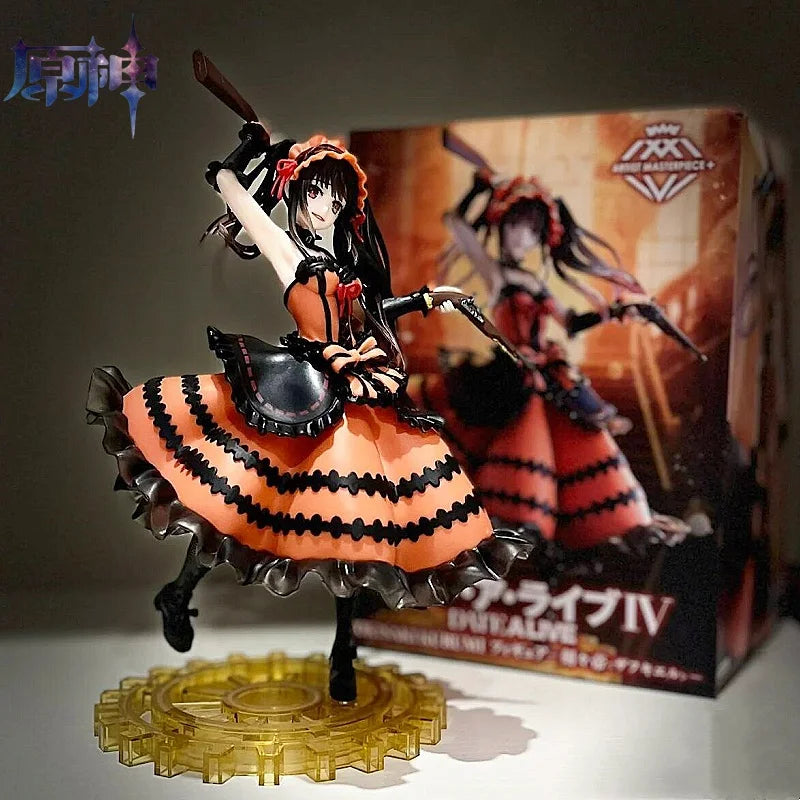 Original Genuine Taito Date A Live 21cm Tokisaki Kurumi Pvc Action Figure Collection Model Ornament Doll Trend Toys Gifts