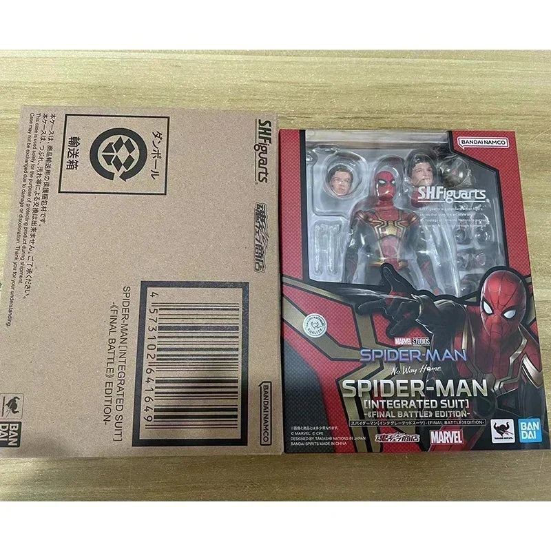Figuarts Shf Spider Man Nuevo Traje Rojo Y Azul SPIDER MAN:No Way Home Figura De Acción Juguetes Modelo De PVC Original En Stock