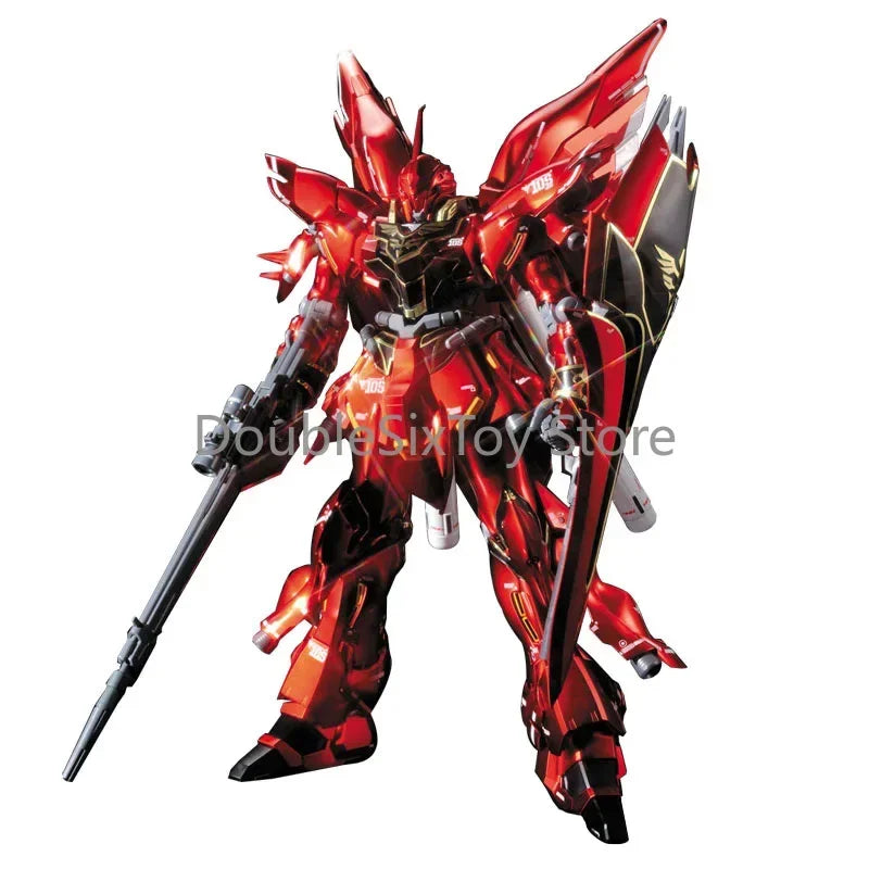 Anime Mobile Suit Gundam Unicorn BANDAI Original MG 1/100 MSN-06S Sinanju Ver.Ka Electroplated color Gunpla Assembly Model Toys