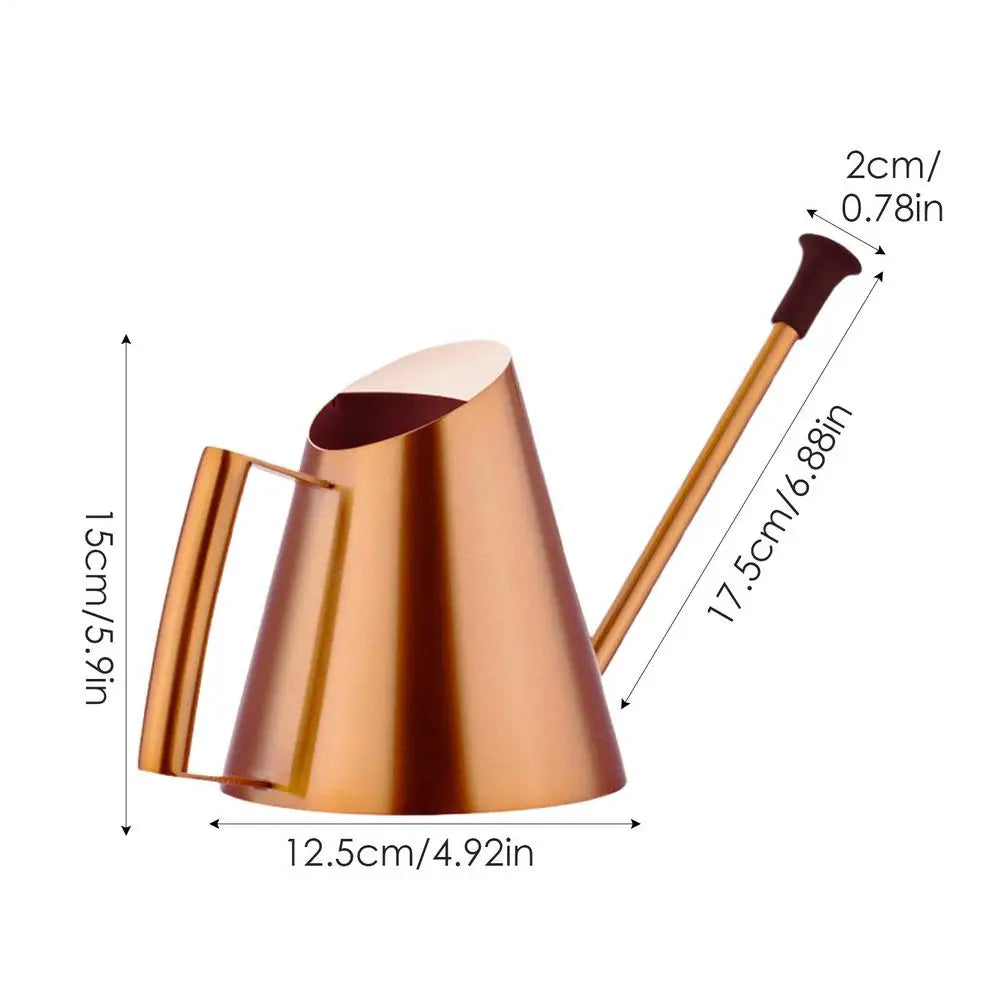 Metal Watering Can 900ML Stainless Steel Plant Watering Can Plant Waterer Golden Plant Mister Watering Can Plant Watering For