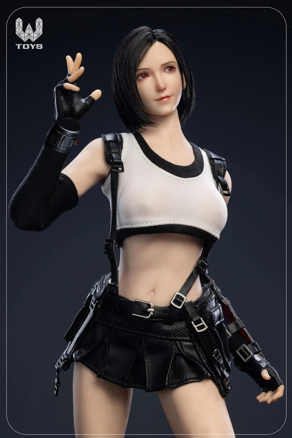 WTOYS 1/6 Scale Female Soldier Tifa Hair Transplant Movable Eye Head Carving Clothing Set Model Toy Accessories In Stock