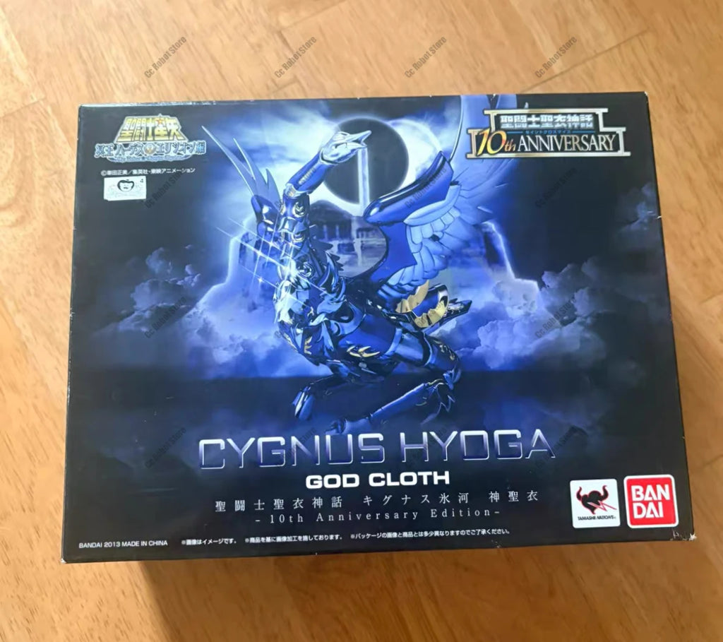 Bandai 100% Original Saint Seiya Cloth Myth Cygnus Hyoga God Cloth - Cloth Myth 10th Anniversary Edition - Gift Collection