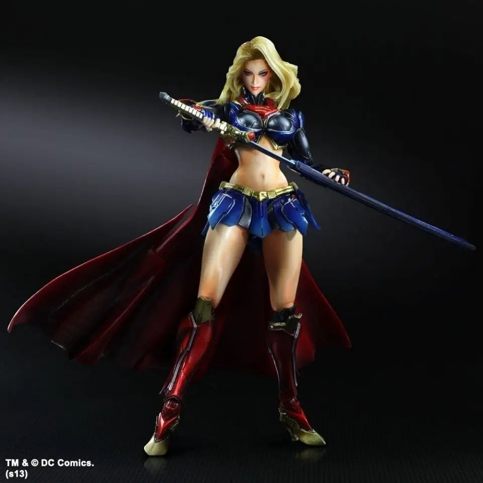 Inventar Justice League Play Arts Change Supergirl Pa Change Supergirl Super Mobile Puppe Handgemacht Weihnachtsgeschenk Cartoon Anime