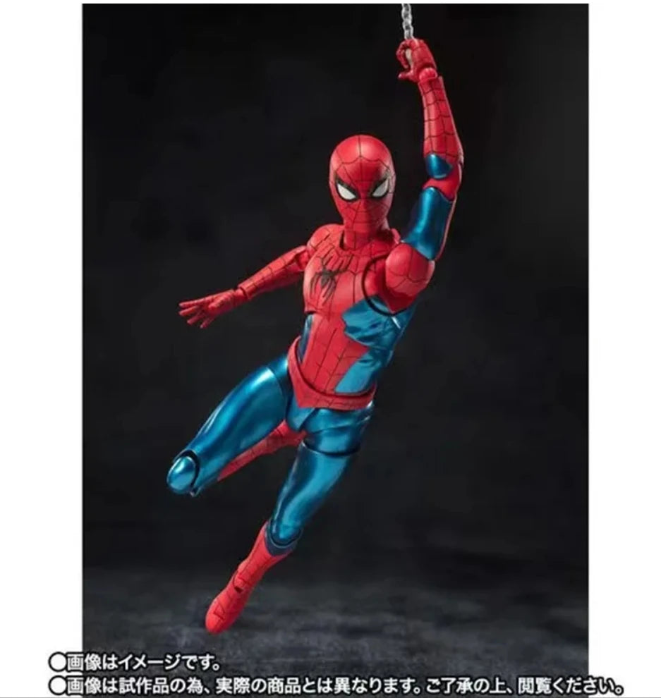 100% Original SH Figuarts SHF SPIDER MAN No Way Home New Red Blue Suit Tom Holland In Stock Anime Action Figures Model Toy Figua