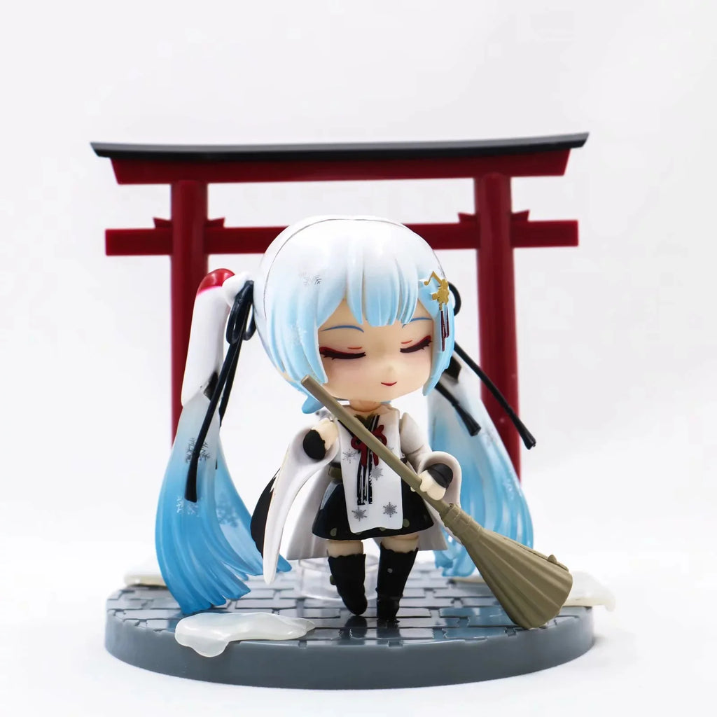 Anime Hatsune Miku snow witch q-version kawaii Joint mobility Action Figure PVC Mode Toy Doll Desk Decor Collection Gifts boxed