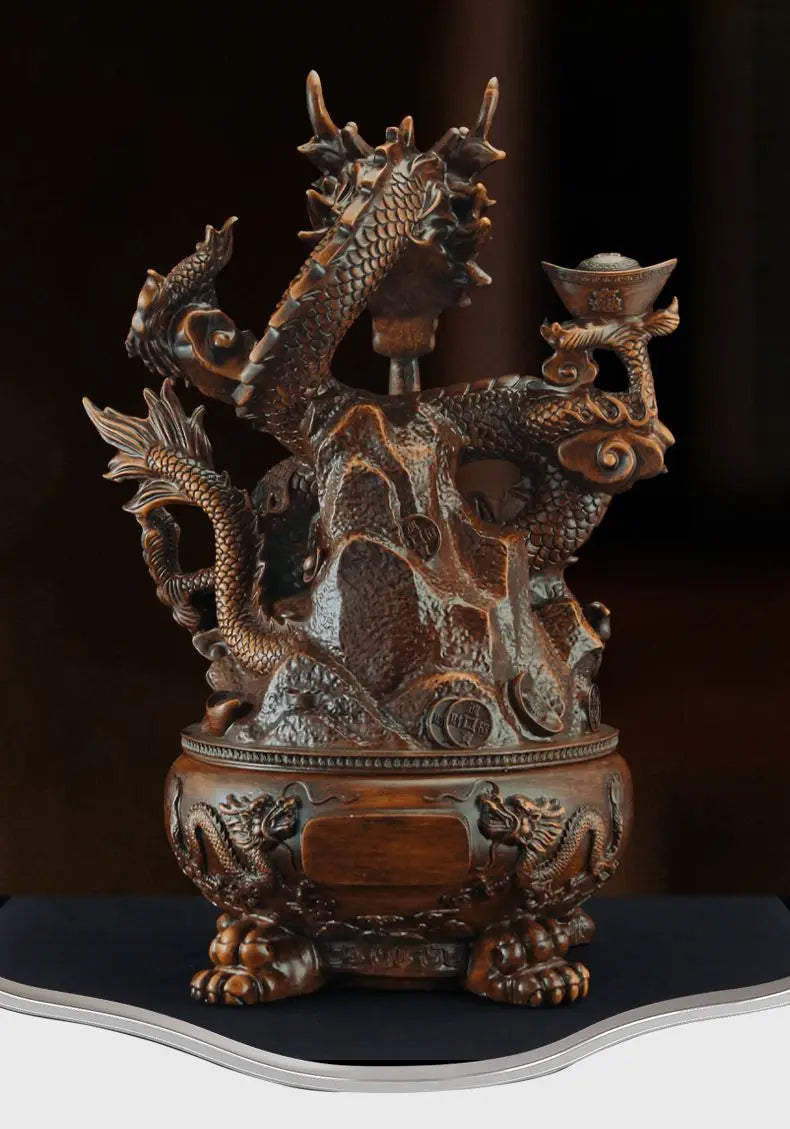 Gathering Wealth Dragon Inviting Wealth Office Desktop Decorations Opening Sculptures