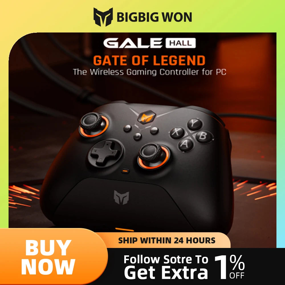 BIGBIG Won Gale - Wireless Bluetooth Gaming Controllers for Switch Gamepad Double Hall Effect Trigger for PC/iOS/Android