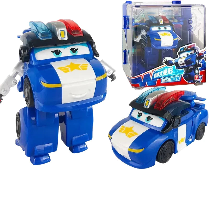 Hot New Super Wings Large Transformation Anime Transformation Flat Robot Action Character Transformation Toy Children'S Gift