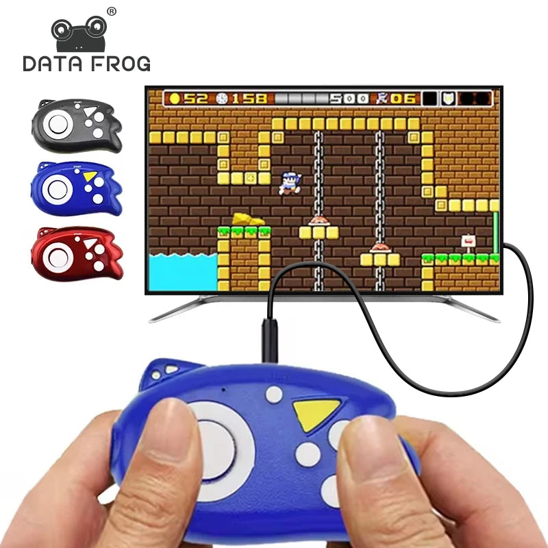 Portable 8 Bit Mini Computer Data Frog Mini Video Game Console Portable 8 Bit Game Player Build In ...