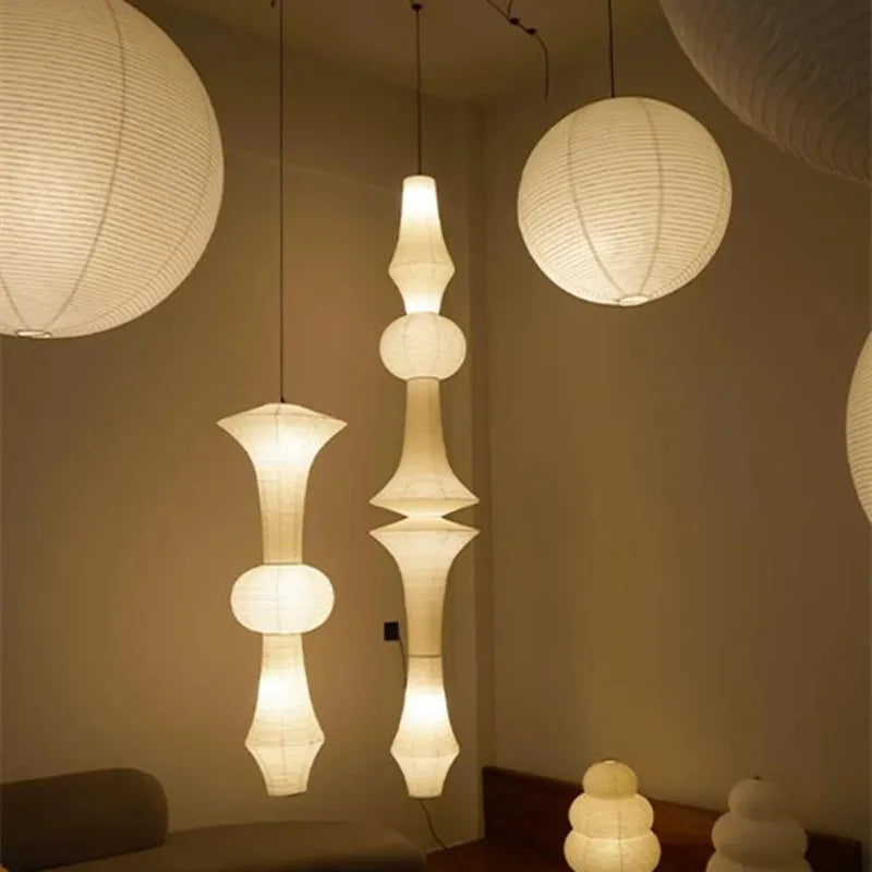 Janpanese Akari Rice Paper Lamp modern Noguchi Yong Pendant Lamp Living Room Bedroom Corner Designer Light