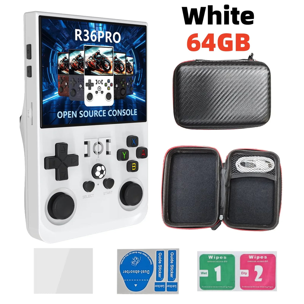 Retro R36 Ultra Handheld Video Game Console IPS Screen 128GB Games Portable Pocket Player Linux System R36S R36 PRO