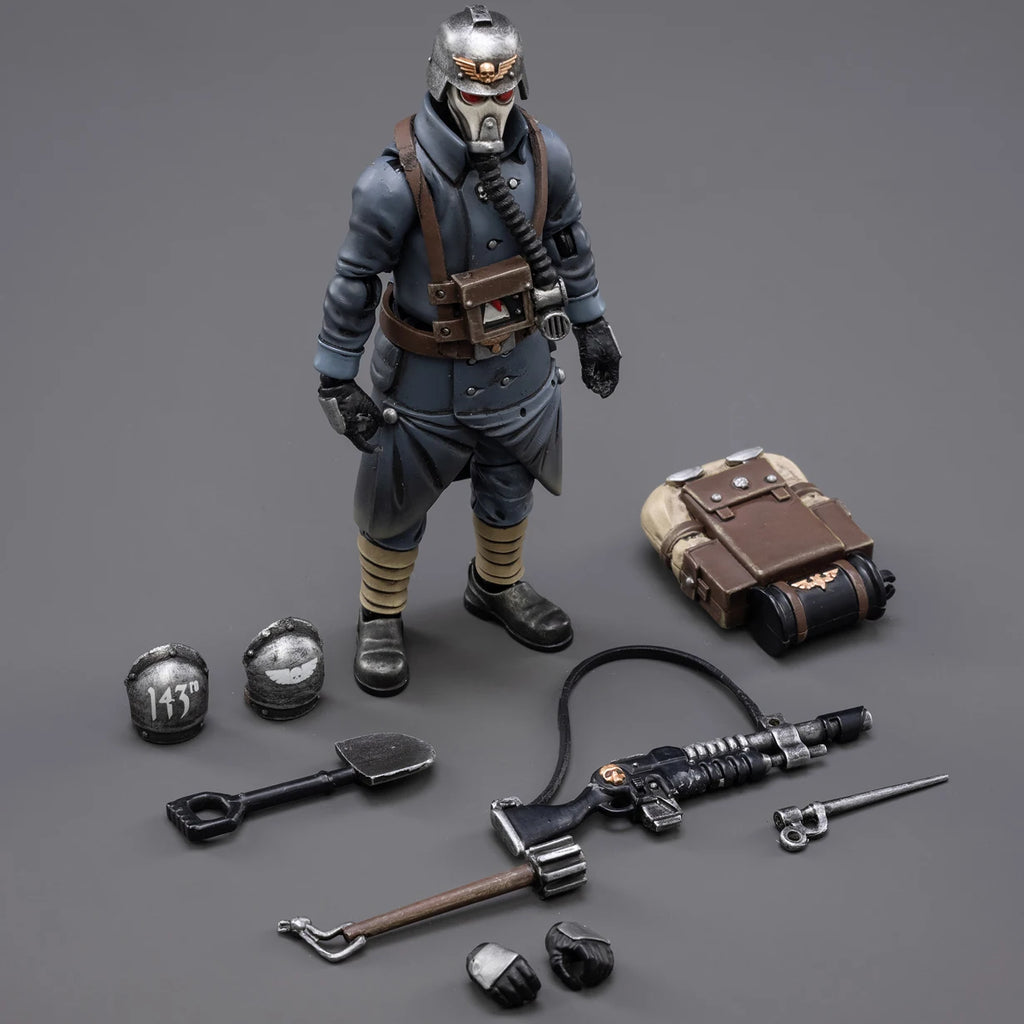 JOYTOY Dark Sources Warhammer 40K Krieger Death Korps Veteran Squad Astral Army 1/18 Movable Soldier Man