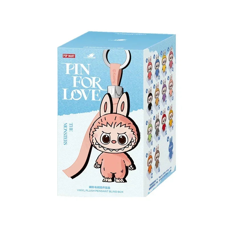 POP MART Labubu The Monsters Pin for Love Series Vinyl Plush Pendant Blind Box Toys Kawaii Anime Action Figure Surprise Mystery