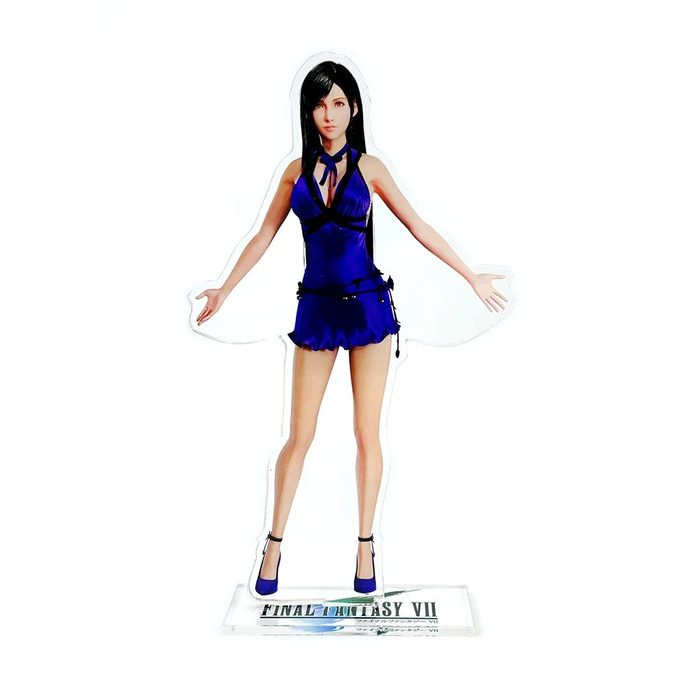 FF7 Fantasy 7 Kostüm Tifa Lockhart Aerith Gainsborough Acryl-Aufsteller Figuren Anime mjvl