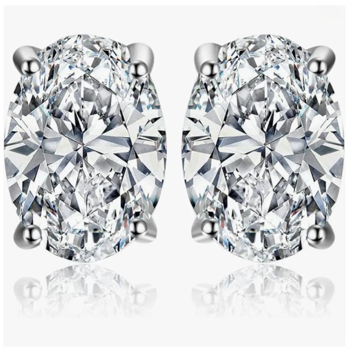 14K gold physical real gold laboratory grown diamond IGI 0.5CT oval diamond stud earrings fine jewelry Customized wholesale