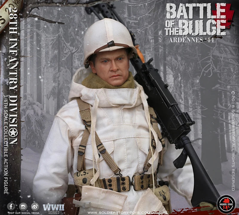 Soldierstory SS111 1/6 Scale Collectible Sniper Machine Gunner U.S. Army 28Th Infantry Division Ardennes 12" Men Action Figure