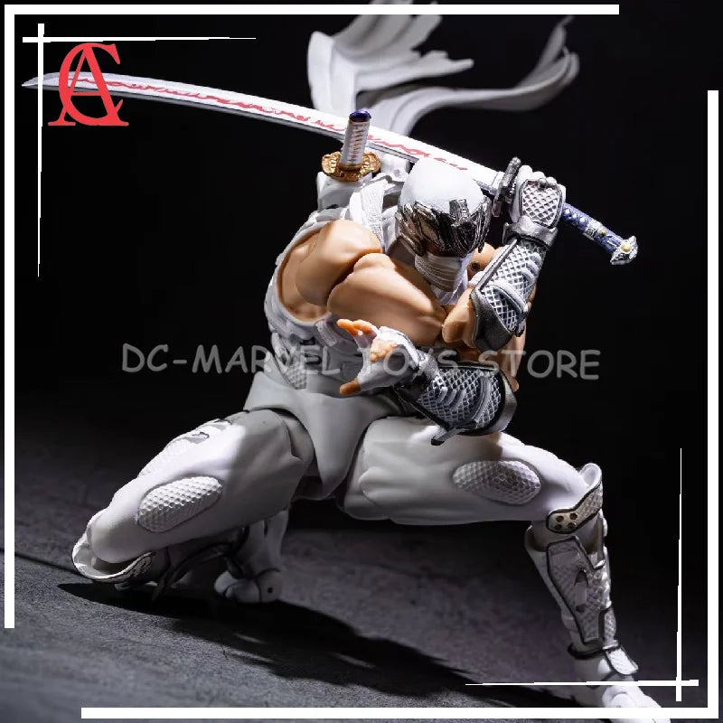 In Stock AC Factory The Second Batch Ryu White Version Ryu Hayabusa Kaiyodo Revoltech Amazing Yamaguchi Ryu Hayabusa Figure Toy