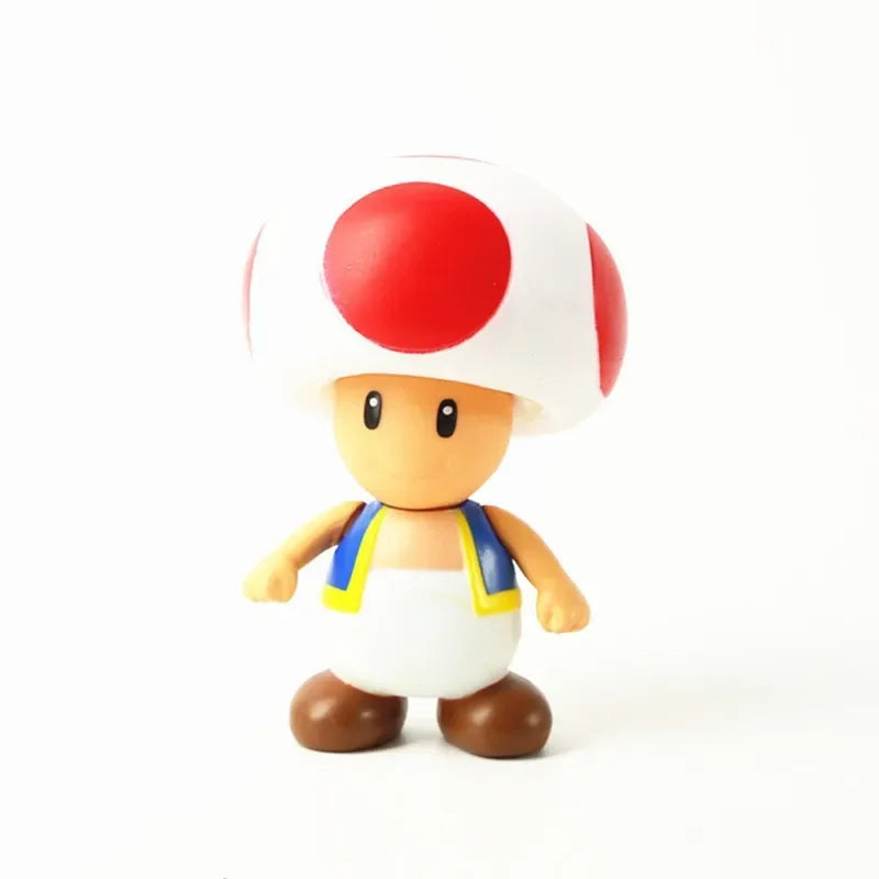 Super Mario Bros Action Figure Toys Toad Peach Luigi Yoshi Donkey Kong Wario Anime Model Ornaments For Children Birthday Gift