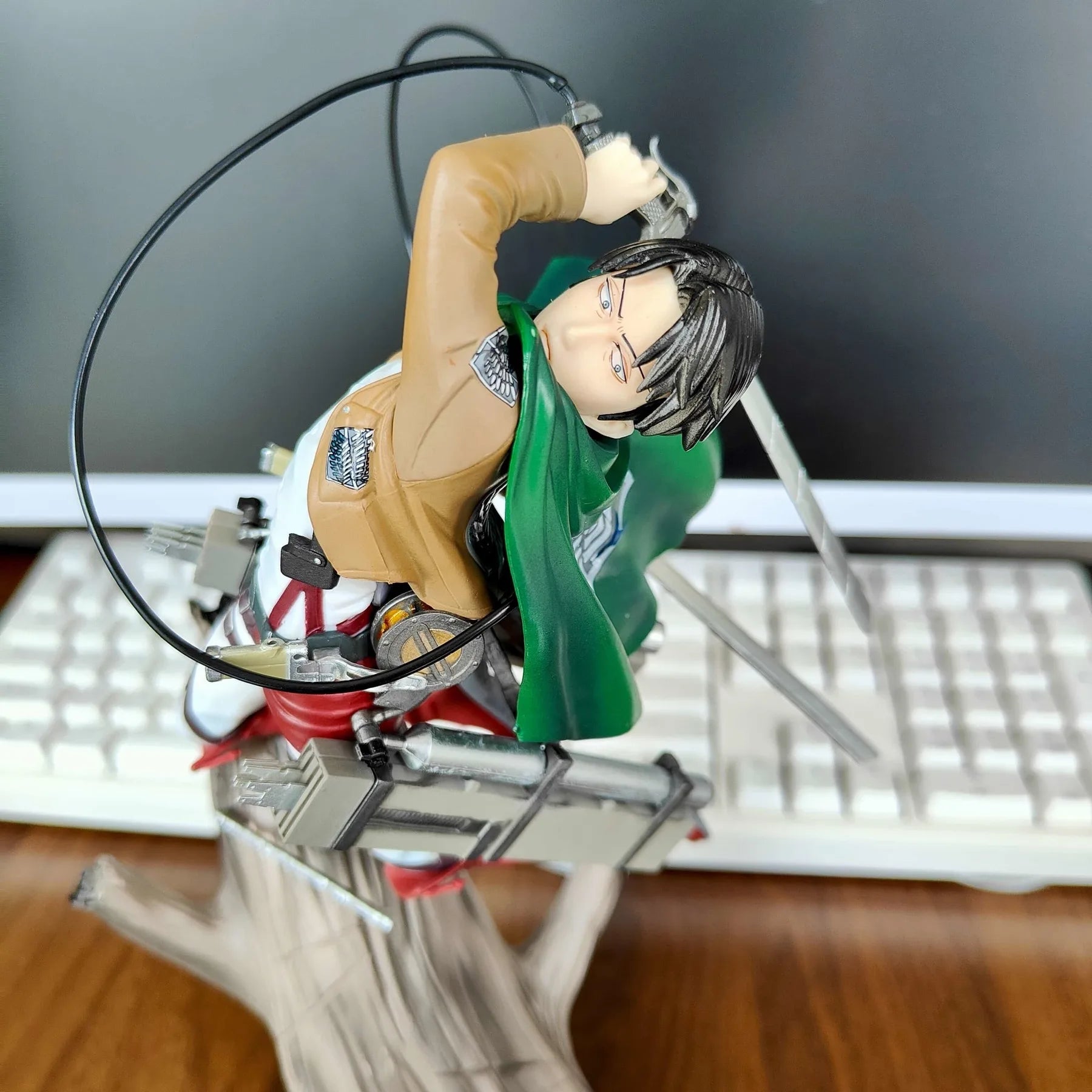 Attack on Titan Artfx J Levi Mikasa Ackerman Ver. PVC Action Figure Anime Figure Model Toys Collection Doll Boy Birthday Gift