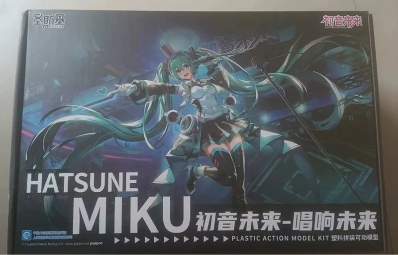 В наличност SOSKILL Хацуне Мику Сакура Мику Локомотив Мобилен Костюм Момиче Сглобяване Версия 16CM Аниме Екшън Фигурки Колекция Играчка