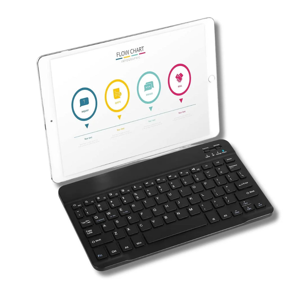 Mini Wireless Keyboard & Mouse Combo, Bluetooth for iPad/Android Tablets/Samsung/Xiaomi, Ultra-Slim Portable, Rechargeable