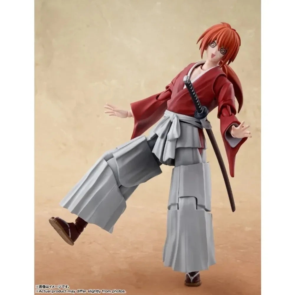Bandai in Stock Original S.H.Figuarts SHF Rogue Kenshin - Meiji Swordsman Romance Tan Anime HIMURA KENSHIN Action Figures Toys