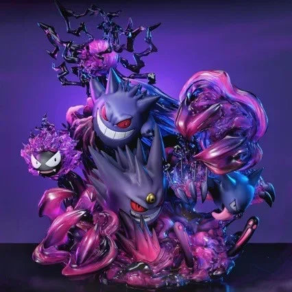 New 29cm Pokémon Gengar Anime Figure Model Fantasy House Evolutionary Group Version Desktop Decoration Collection Gift Toys Kids
