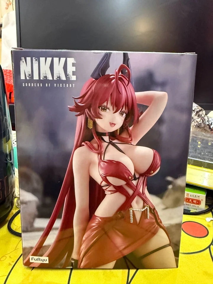 Genuine Furyu NIKKE Goddess of Victory Anime Figure, Modernia Red Hood Noodle Stopper Model Toy Fans Collection Decor Gift