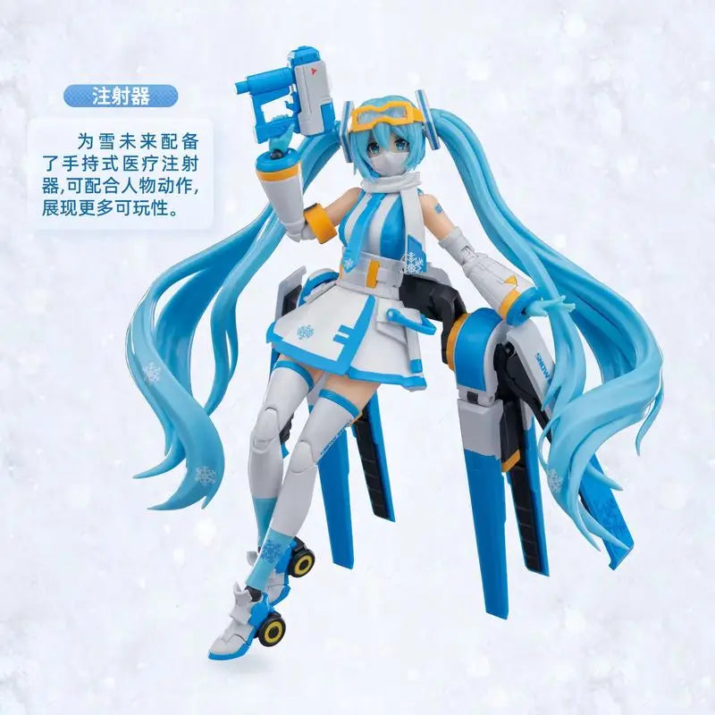 2026 New Hatsune Miku Snow Miku Echoing Frost Limited Edition Reindeer Snowmobile Assembly Model With Cloak Anime Figure Toy