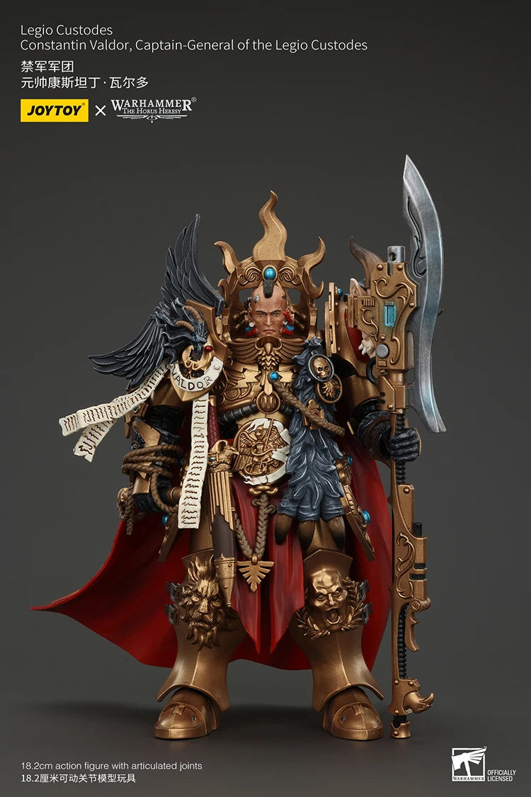 JOYTOY Warhammer "The Horus Heresy" Legio Custodes Константин Валдор, капитан-генерал на Legio Custodes Екшън фигурки Кукла