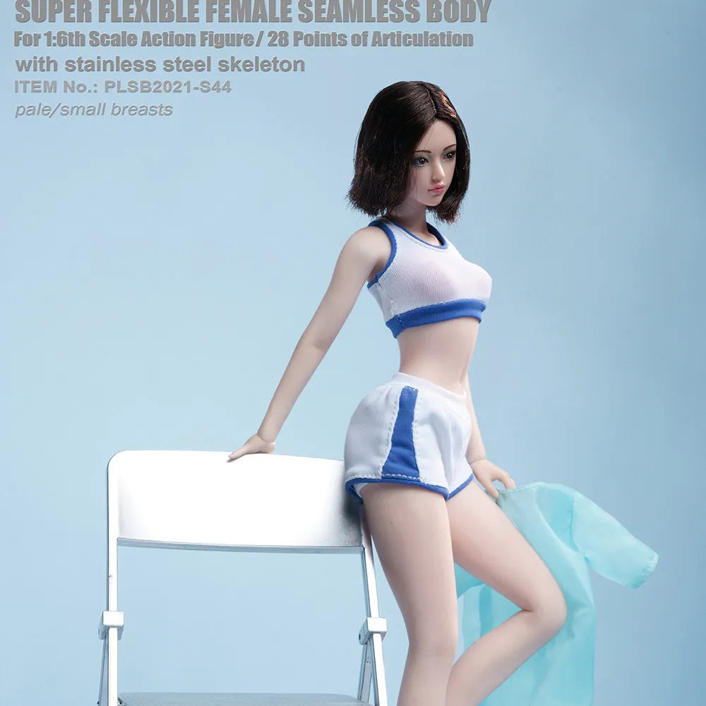 TBLeague PLSB2021-S44/S45 1/6 Scale Steel Skeleton Super Articulated Female Body Pale Skin Small Breasts Collectible Figure
