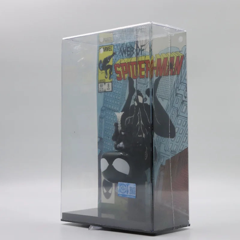 Original Funko Pop Marvel Comics Comic Covers Web of Black Suit Spider-Man Action Figure Model Toys Gift Collect Doll Decor