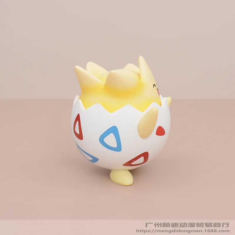 Pokemon Kawaii Happy Togepi Anime Figure Car&Desk Decor Cute 3D Model Doll Boys and Girls Lovely Gift Novelty Collectible