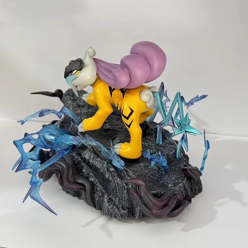 Pokemon Raikou Anime Figur Drei Heilige Action Figur PVC Statue Modell Puppe Sammlung Schreibtisch Dekoration Spielzeug Kind Geburtstag Geschenke