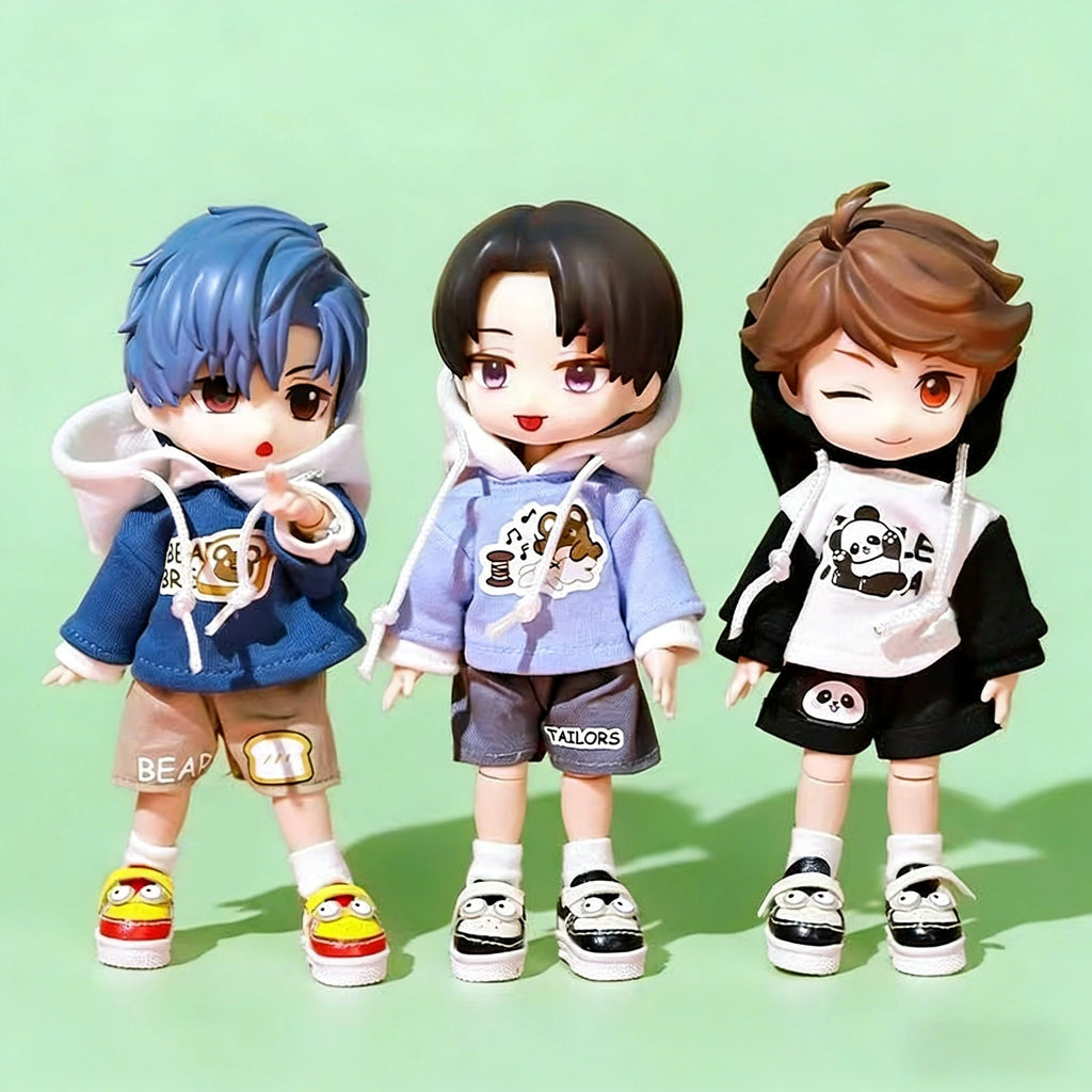 Obitsu 11 Doll Sports Hoodie Clothes Shorts Suit For OB11 Gsc 1/12 Molly Body 16~17cm BJD Doll Cloth Doll Outfit Clothes