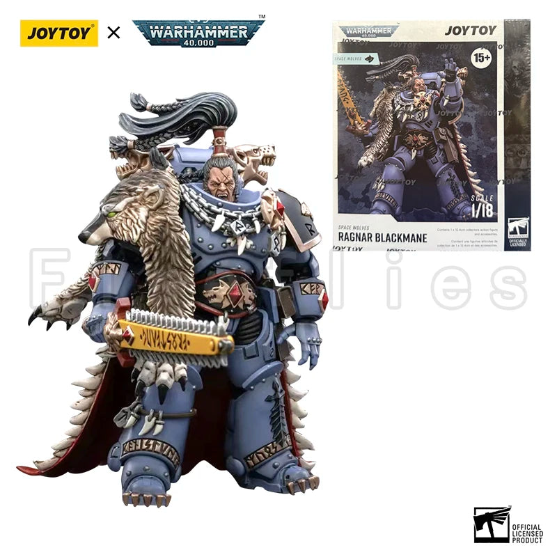 1/18 JOYTOY Action Figure 40K Space Wolves Ragnar Blackmane Re-issue Version Anime Model Toy