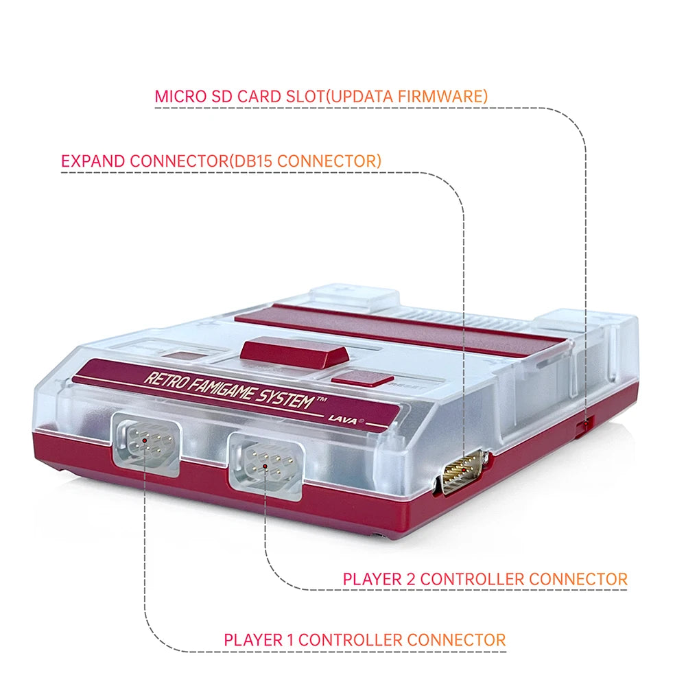RGB Famicom LAVA-FC RSC Retro Family Game Console Support RGBS/S-Video/CV RGB FC Kit NESRGB Compatible With Multi Cartridges