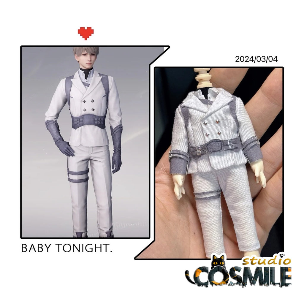 Handmade Love and Deepspace Xavier セイヤ 심성훈 OB11 GSC 1/12 BJD Finished Clothes Head Hair Wig Figure Doll's Accessories