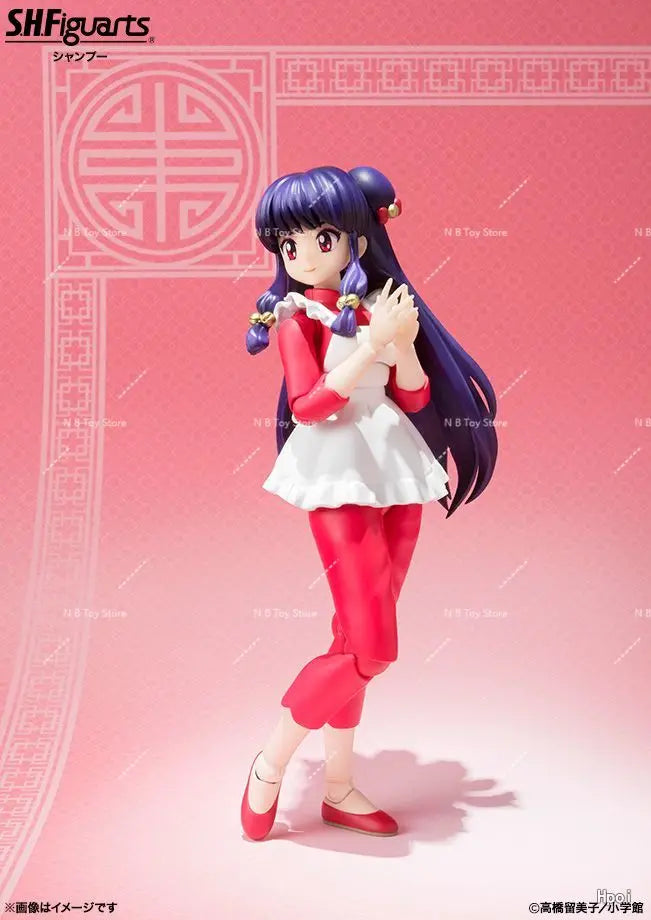 In Stock Origin BANDAI SH Doll Ranma Saotome Ranma 1/2 Inventory Anime Action Series Doll Model Toy Doll Gift
