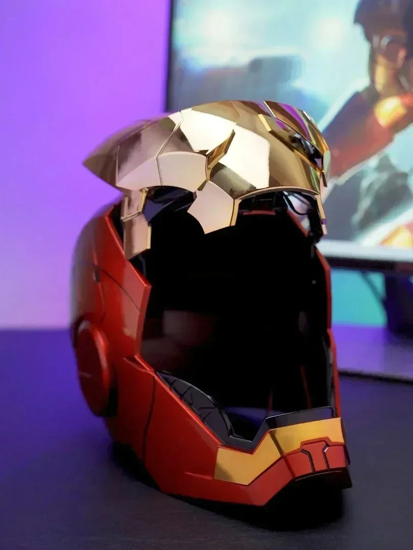 1:1 MK5 Helmet MK5 Voice Control Avengers War Machine Cosplay with LED Light Electronic Close ironman Helmet For Kids Gift