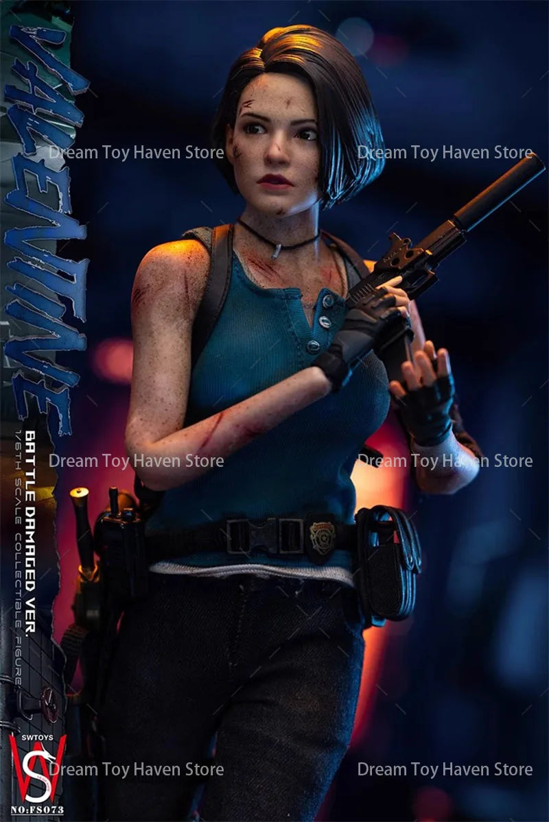 SWTOYS FS073 1/6 Scale Female Soldier Jill Battle Damage Edition Adventure Girl Movable Eye Head Sculpture 12Inch Action Figure