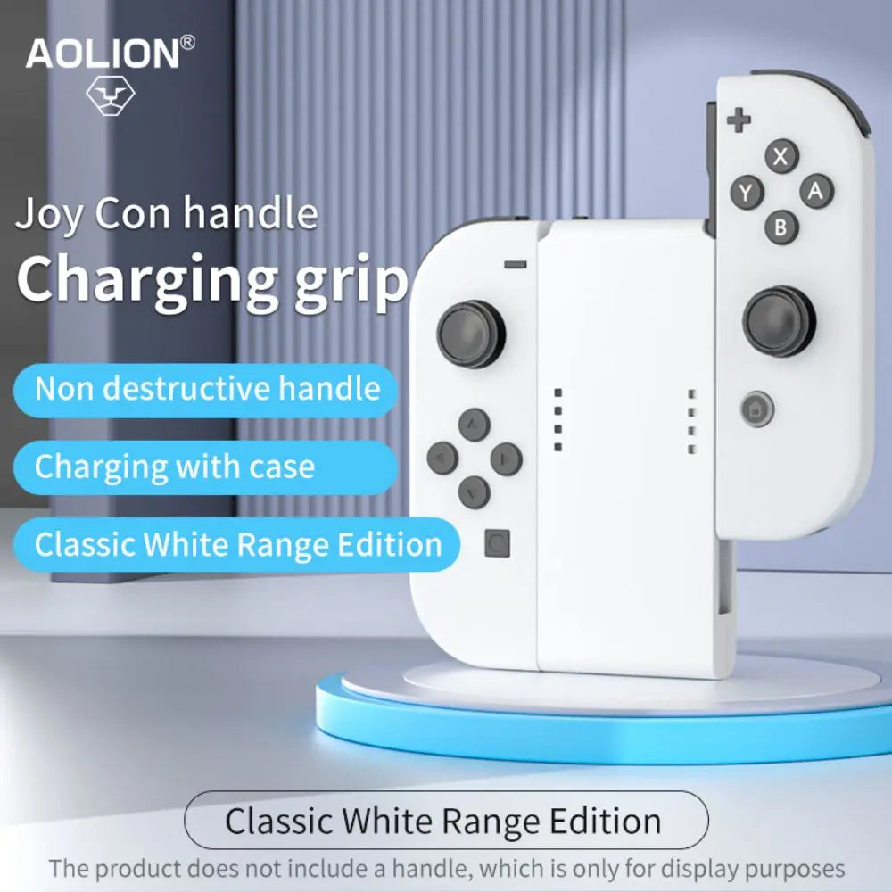AOLION Portable Switch joncon Charging Grip Compatible With OLED 3400mAh Ultra Long Battery Life Stylish Gaming Accessory