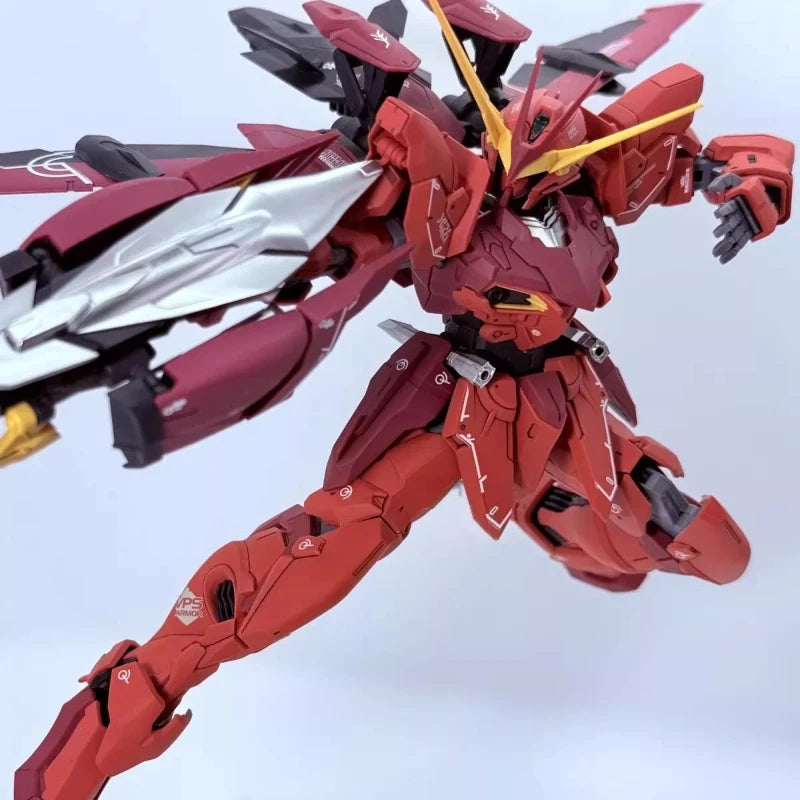 MG RGX-00 1/100 White & Red Testament Assembly Model Kit Action Figure Anime Mecha Toy With Water Decal & Display Base Boy Gift