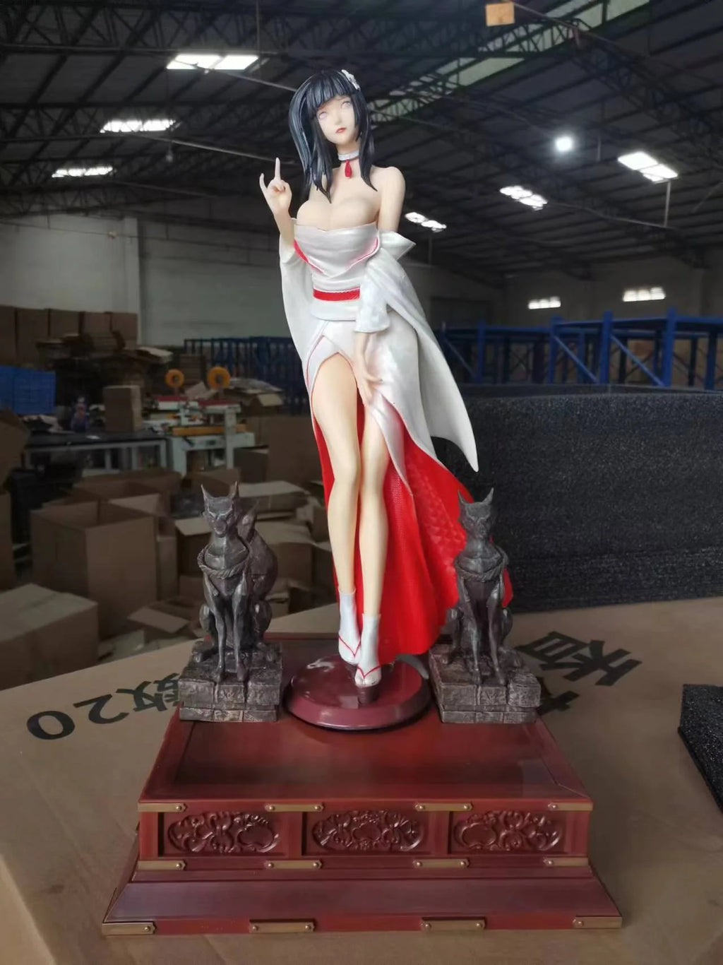 60cm Anime White Kimono Hinata Hyuga Wedding Ceremony Ver. GK PVC Action Figure Statue Collection Model Kids Toys Doll Gifts