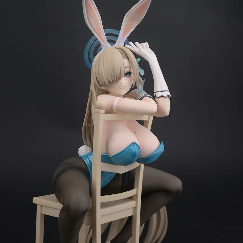20cm Blue Archive Ichinose Asuna Bunny Girl Sit In Chair Game Girl Figures Models Statue Models Boys Collectible Ornament Doll