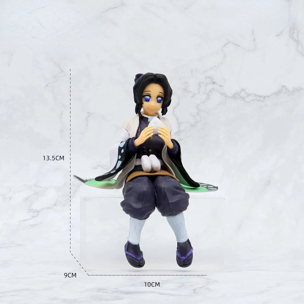 10-15cm Anime Demon Slayer Figur Kamado Tanjirou Nezuko Sitzhaltung Actionfigur PVC Modell Puppensammlung Spielzeug Geschenk Kinder
