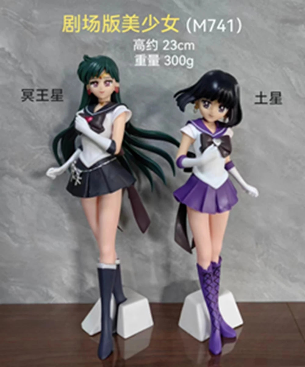 23CM Anime SAILOR MOON Kaiou Michiru Figure GLITTER&GLAMOURS Ver Tomoe Hotaru Model Toy Gift Tenoh Haruka Aciton Figure Doll