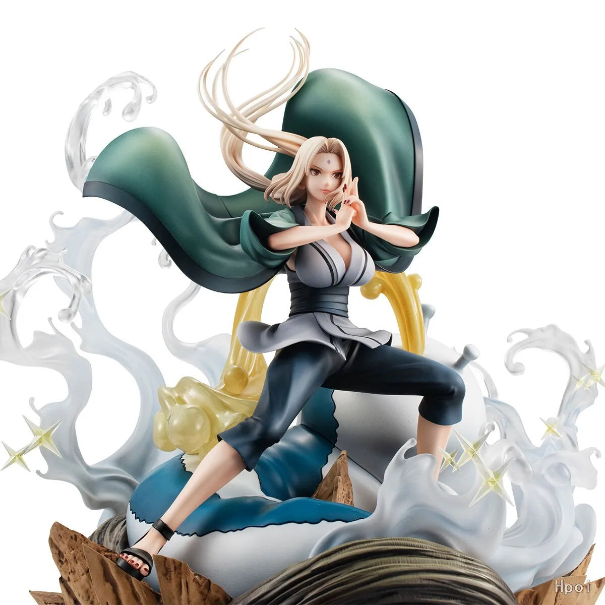 Original in Stock BANDAI NARUTO Shippuden GALS DX Tsunade 3 Figures Model Toy Gift Collection Ornament