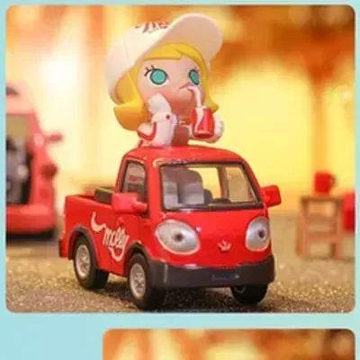 POP MART Molly Car Car Series Mystery Action Figure Anime PVC 100% Original Collectible Desktop Ornament Doll Toy