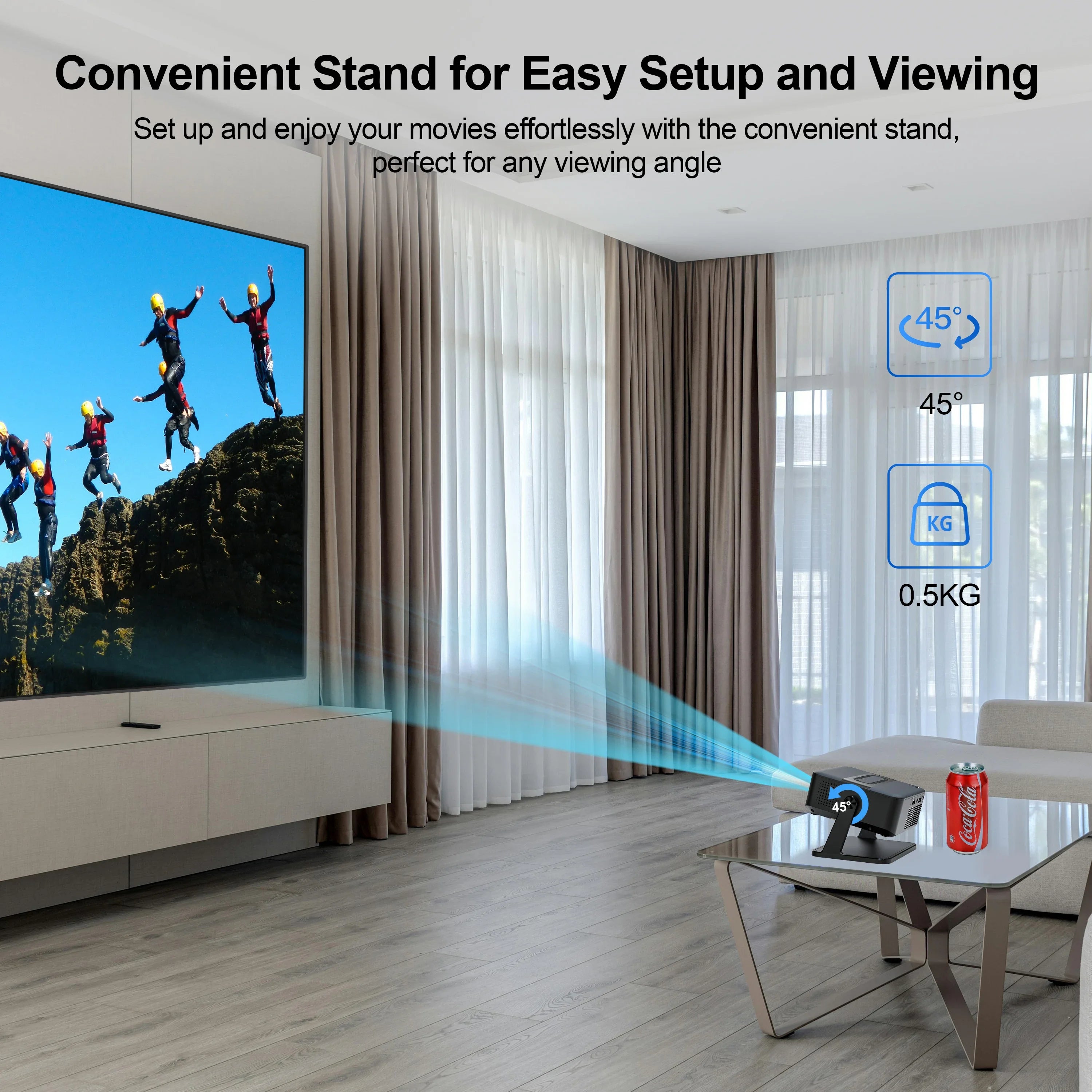 WESOPRO Mini Projector Smart 4K Portable with Wifi 6 Bluetooth 5.0 Android 11 Automatic Keystone for Home Theater Entertainment